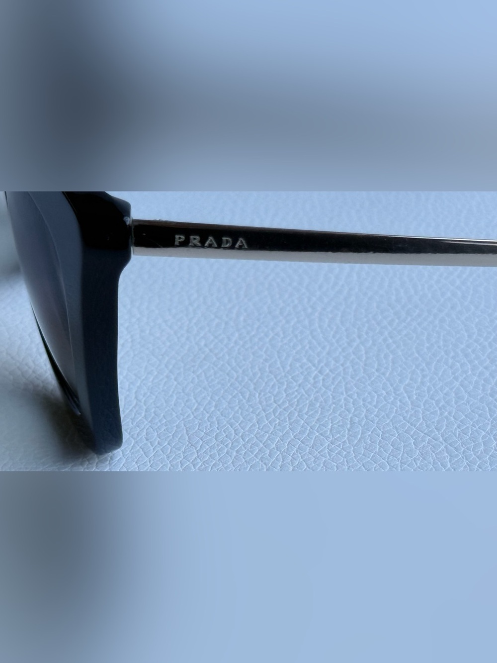 Prada SPR 09Q Cinema Sunglasses Black Gold Cat Eye 1AB-0A7 Made in Italy - Picture 7 of 10